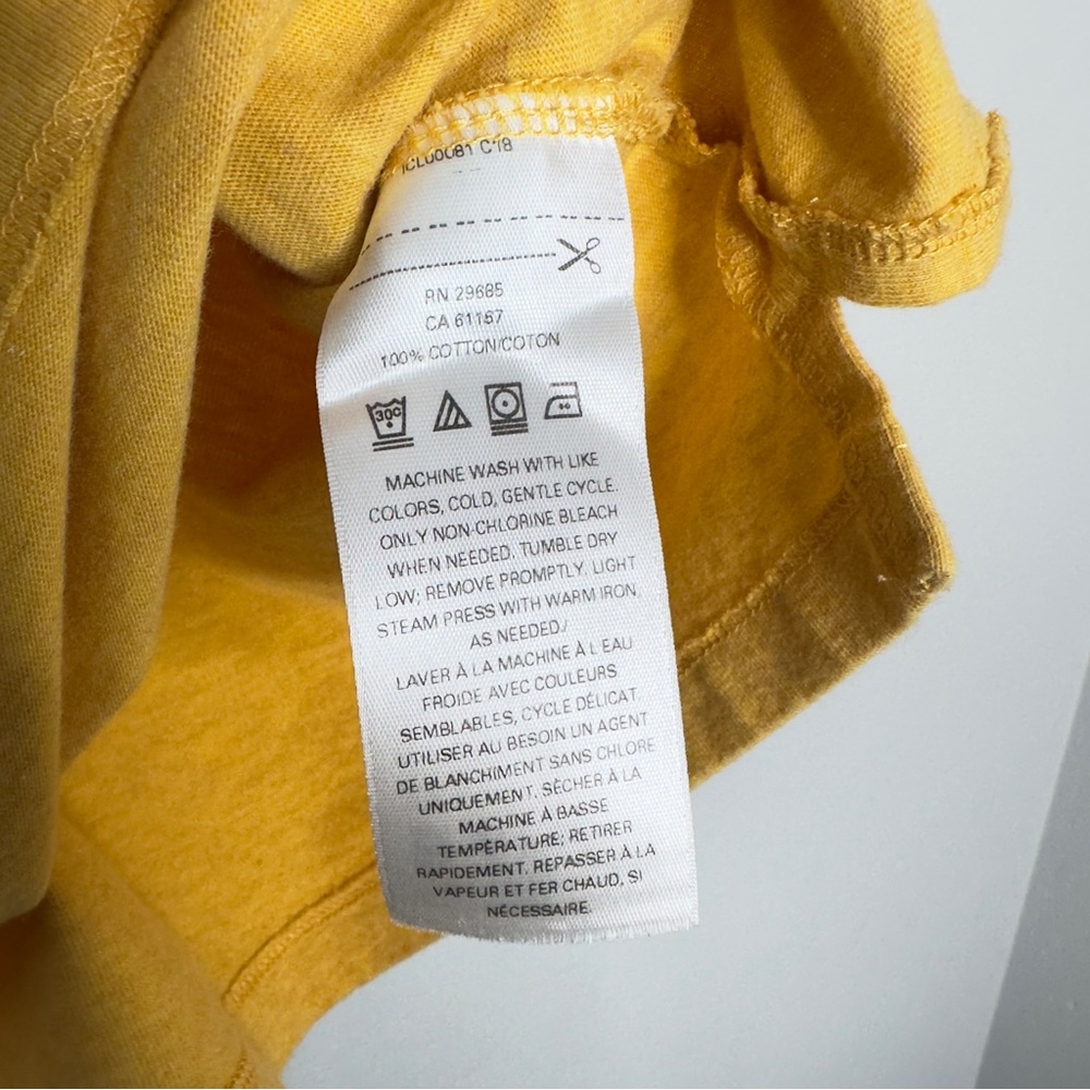 Pendleton 100% Cotton T-Shirt Sz S Gold/Yellow Classic Solid - Picture 6 of 8